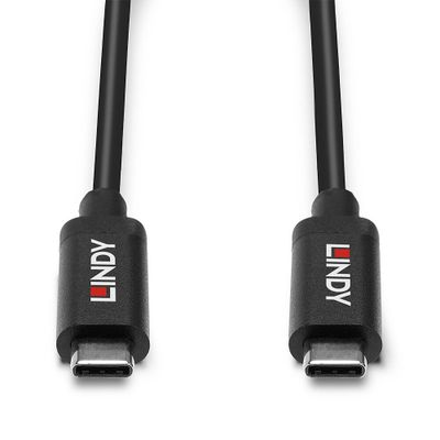 LINDY USB-kabel USB 3.2 Gen2 (USB 3.1 Gen2) USB-C stekker, USB-C stekker 3.00 m Zwart 43348