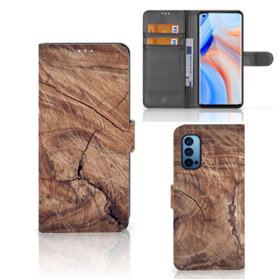 OPPO Reno 4 Pro 5G Book Style Case Tree Trunk OPPO Reno 4 Pro 5G Book Style Case Tree Trunk