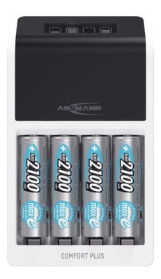 Ansmann Comfort Plus Batterijlader NiMH AAA (potlood), AA (penlite), 9 V (blok)