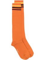 Marni chaussettes à rayures - Orange