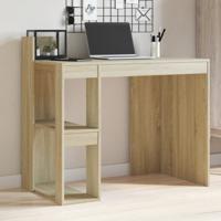 Bureau 103,5x56,5x94 cm bewerkt hout sonoma eikenkleurig - thumbnail