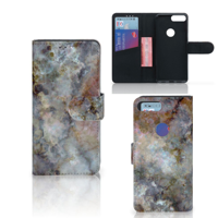 Alcatel 1S (2019) Bookcase Marmer Grijs