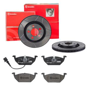 Remmenset, remschijf BREMBO, Remschijftype: Binnen geventileerd, Inbouwplaats: Vooras, u.a. für Audi, Skoda, VW, Seat