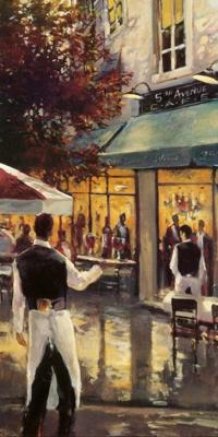 Kunstdruk Brent Heighton - 5th Ave Cafe 40x80cm Kunstdruk Brent Heighton - 5th Ave Cafe 40x80cm