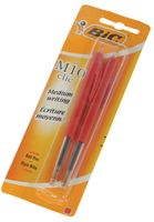 Bic balpen M10 Clic op blister, medium punt, rood