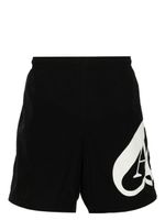 Alexander McQueen short de bain à imprimé graphique - Noir