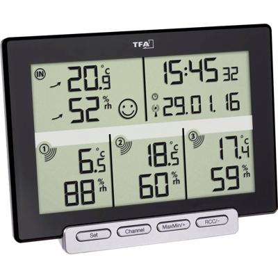 TFA Dostmann Multi-Sens 30.3057.01 Draadloze thermo- en hygrometer Zwart