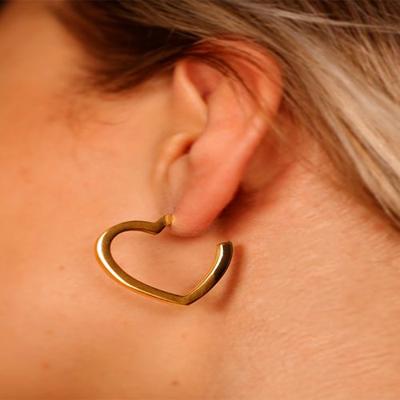 Goudkleurige hartjes-oorbellen
