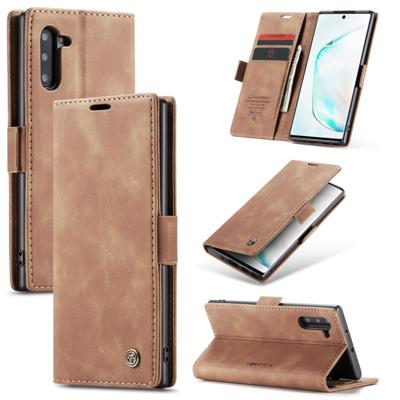 Caseme - stijlvolle wallet hoes - Samsung Galaxy Note 10 - Lichtbruin
