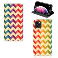 Apple iPhone 11 Pro Max Hoesje met Magneet Zigzag Multi Color - thumbnail