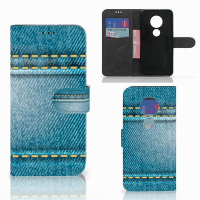 Motorola Moto G7 | G7 Plus Wallet Case met Pasjes Jeans