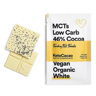Funky Fat Choc Biologische White Chocolate + MCT And Bourbon Vanilla 50 Gram