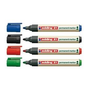 Edding edding 21 permanent marker EcoLine 4-21004 Permanent marker Groen Watervast: Ja