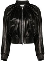 Alexander McQueen veste bomber en cuir - Noir