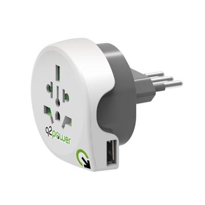 Secomp 19071580 netstekker adapter Universeel Type F Wit