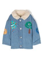 Stella McCartney Kids veste à imprimé Monster Face - Bleu - thumbnail