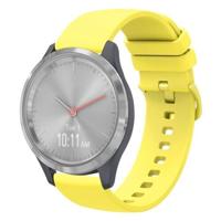 By Qubix - Compatible met Garmin Venu 3s / Vivoactive 4s / Venu 2s / Vivomove 3s / Forerunner 255s - Soft siliconen bandje - Geel - Compatible Garmin bandje