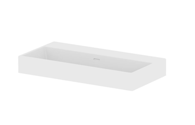 Sub Mila wastafel 90cm glans, 0 kraangaten