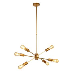 Searchlight Gouden hanglamp Alpha Spider 6-lichts 2906-6GO