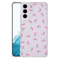 Doorzichtige Silicone Hoesje voor Samsung Galaxy S22 Unicorns - thumbnail