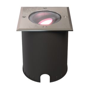 Cody Smart Grondspot RVS - GU10 5,5 Watt 345 lumen - RGB + WW - Wifi + BLE - Kantelbaar - Overrijdbaar - Vierkant - IP67 waterdicht Grondspot buiten 2