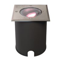 Cody Smart Grondspot RVS - GU10 5,5 Watt 345 lumen - RGB + WW - Wifi + BLE - Kantelbaar - Overrijdbaar - Vierkant - IP67 waterdicht