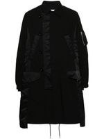 sacai manteau à empiècements contrastants - Noir