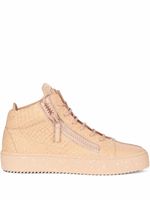 Giuseppe Zanotti baskets Kriss à imprimé peau de python - Rose - thumbnail