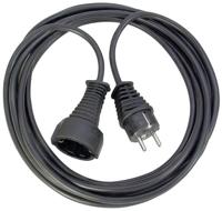 Brennenstuhl Kwaliteit kunststof verlengkabel met stekker (verlengsnoer binnen met 3m kabel) zwart