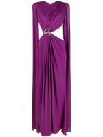 Elie Saab robe drapée en soie - Violet