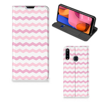 Samsung Galaxy A20s Hoesje met Magneet Waves Roze