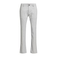 WE Fashion geruite slim fit pantalon grey melange