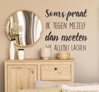 Muurstickers tekst woonkamer soms praat ik tegen mezelf - thumbnail