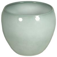 Floran Plantenpot - misty groen - glans - keramiek - 14 x 11 cm   -