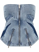 Dion Lee corset en jean - Bleu