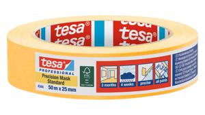 tesa PRECISION STANDARD 04344-00003-00 Maskeertape Präzisionskrepp Geel (l x b) 50 m x 25 mm 1 stuk(s)