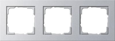 Gira E2 5-voudig kunststof afdekraam, aluminium Gira E2 5-voudig kunststof afdekraam, aluminium