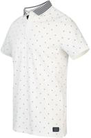 Blue Industry Heren Polo Off White Met Print Pique Weving Regular Fit