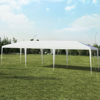 3 x 9 m Paviljoen Tuinpaviljoen Partytent Tuintent voor Feesten Bruiloft en Activiteiten Wit - thumbnail