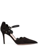 Gianvito Rossi escarpins Ariana D'Orsay 85 mm en daim - Noir - thumbnail