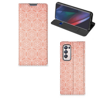 OPPO Find X3 Neo Hoesje met Magneet Pattern Orange