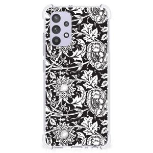 Samsung Galaxy A32 4G | A32 5G Enterprise Editie Case Black Flowers