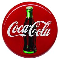 Coca-Cola Coke 40,5 Bullseye Disc Metalen Bord - thumbnail