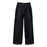 3/4-jeans van bio-katoen in culotte-stijl, donkerblauw 40