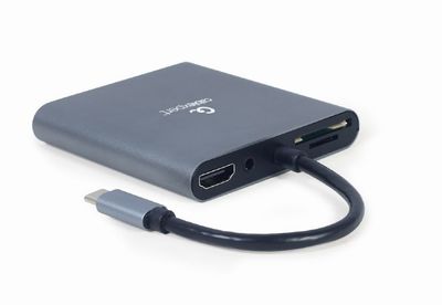 Gembird A-CM-COMBO6-01 laptop dock & poortreplicator USB 3.2 Gen 1 (3.1 Gen 1) Type-C Grijs
