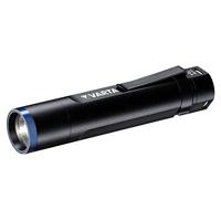 Varta Night Cutter F20R - oplaadbare Premium-zaklamp, inclusief micro-USB laadkabel, 4 verlichtingsmodussen, 400 lumen lichtbereik, Zwart
