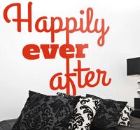 Muursticker tekst Happily ever after - thumbnail