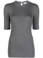 Brunello Cucinelli t-shirt à ornements métalliques - Gris