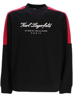 Karl Lagerfeld Sweater met logoprint - Zwart
