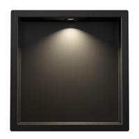 Wandnis Wiesbaden Demis | Inbouw | 30x30x7 cm | Met verlichting | 1 vak | Zwart mat